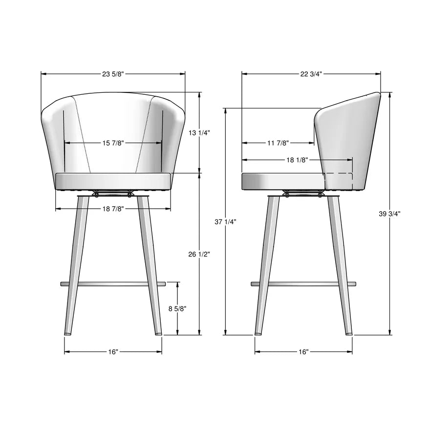 Benson - Swivel Stool with Upholstered Seat and Backrest by Amisco 41336