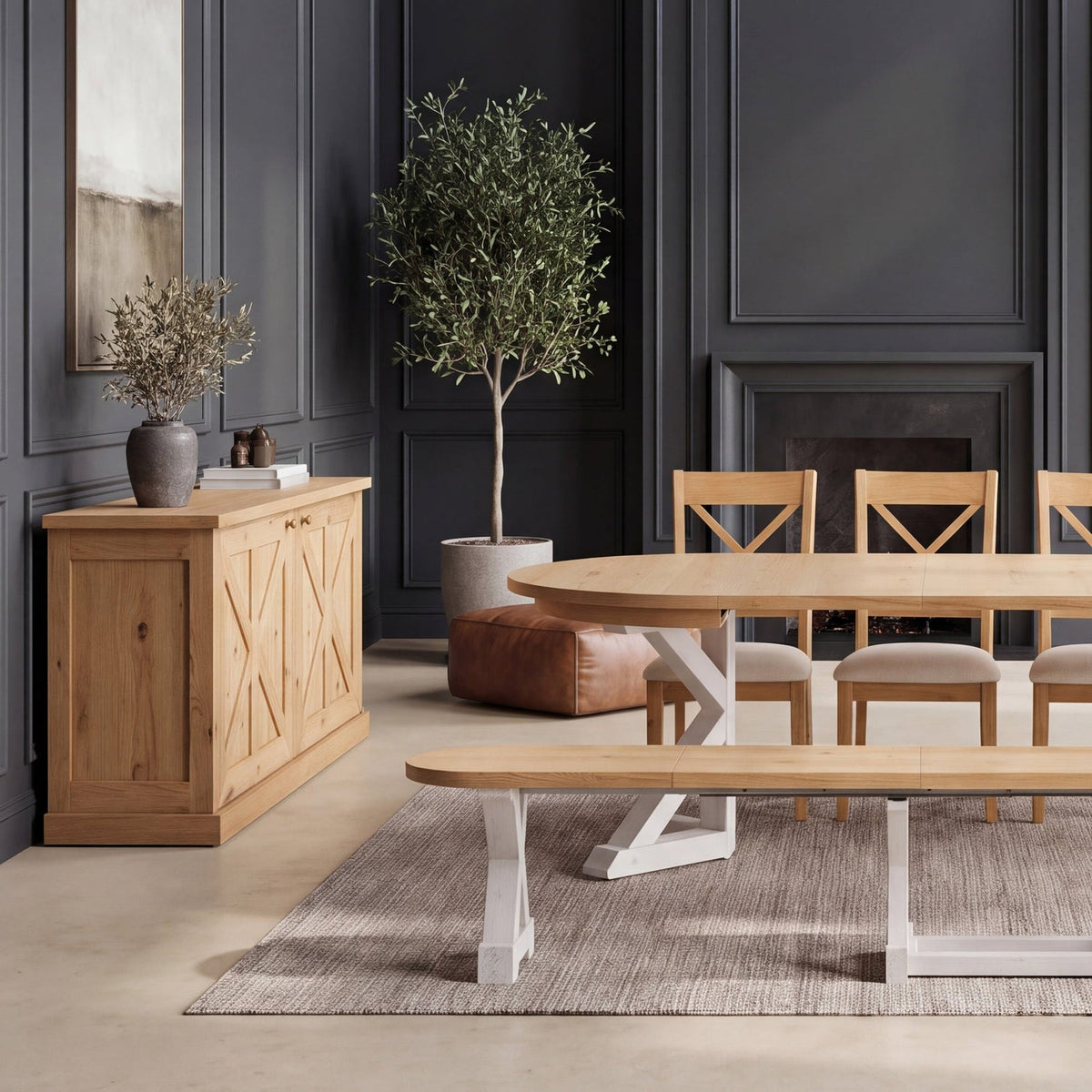 Gather Extendable Curved-End Bench