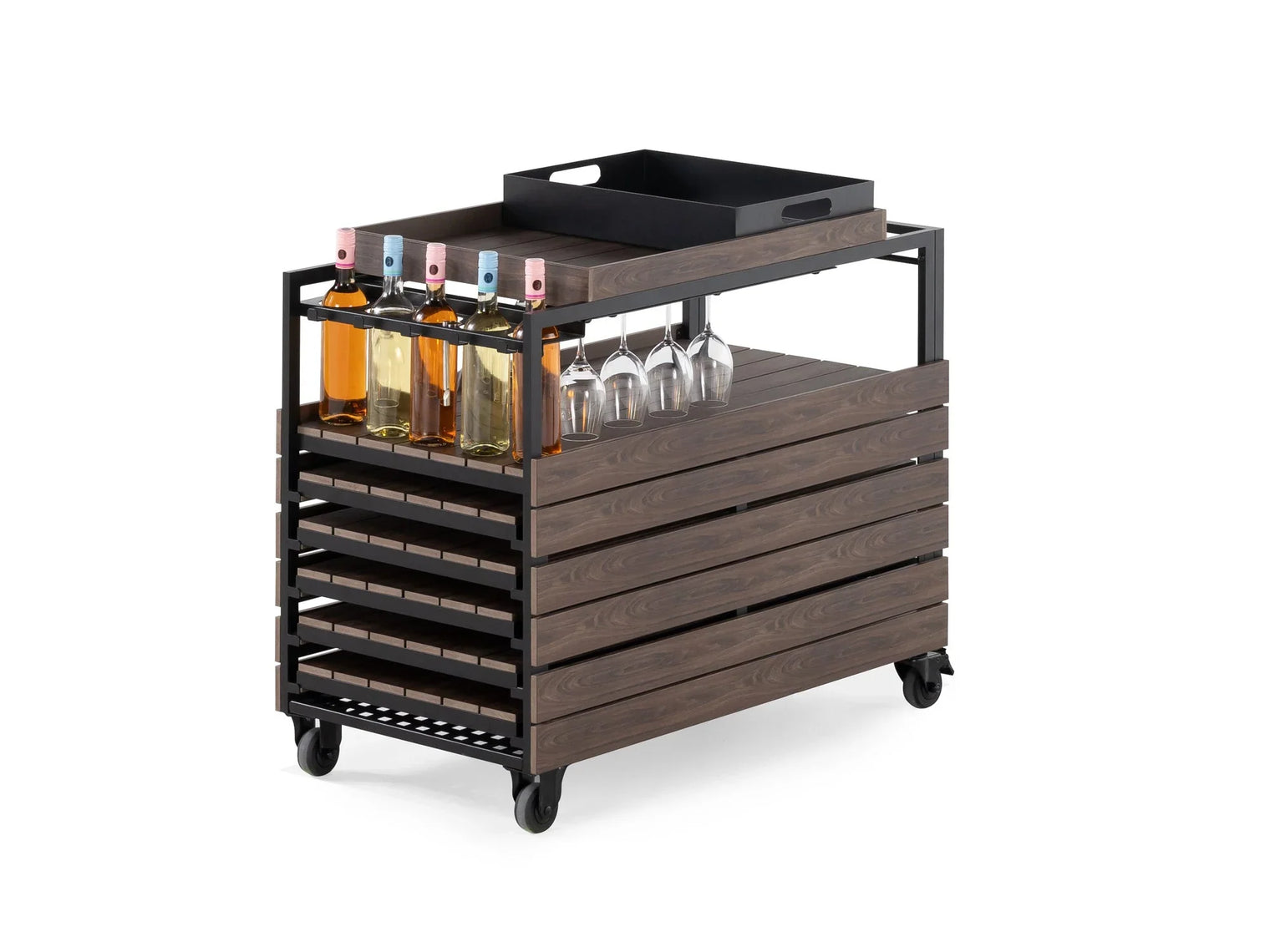 Transformer Outdoor Bar Cart - Panel Storage