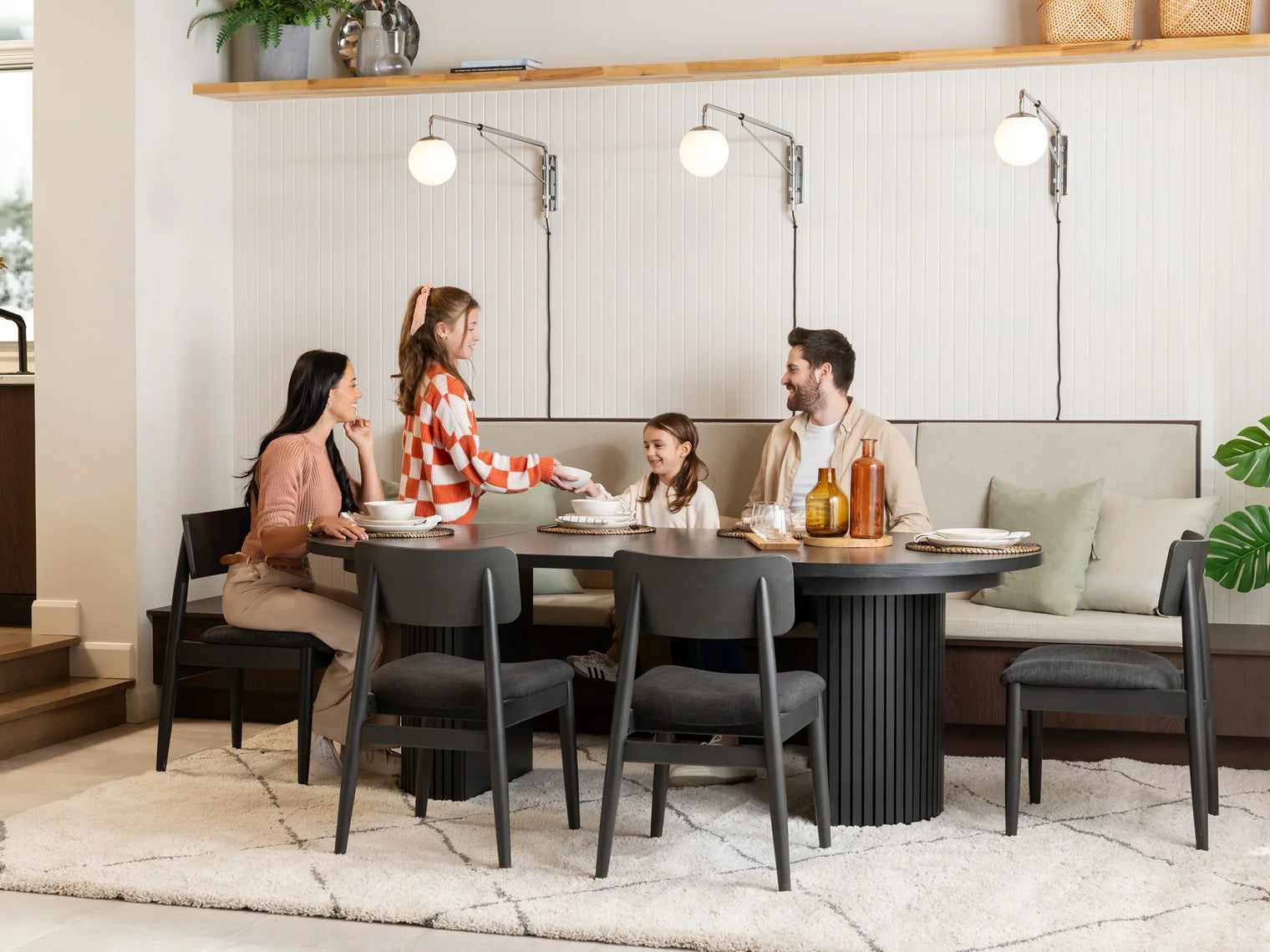 Transformer Round Dining Set - The Family | Table, 4x Transformer Round Chairs