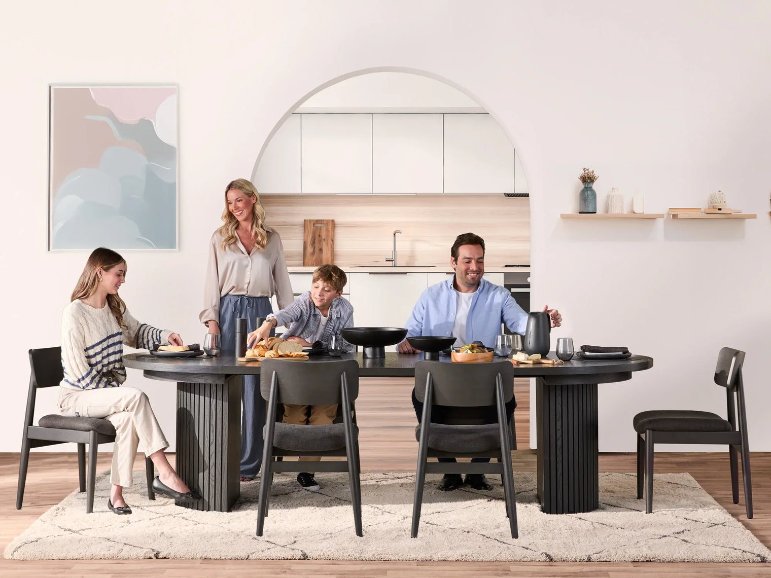 Transformer Round Dining Set - The Family | Table, 4x Transformer Round Chairs