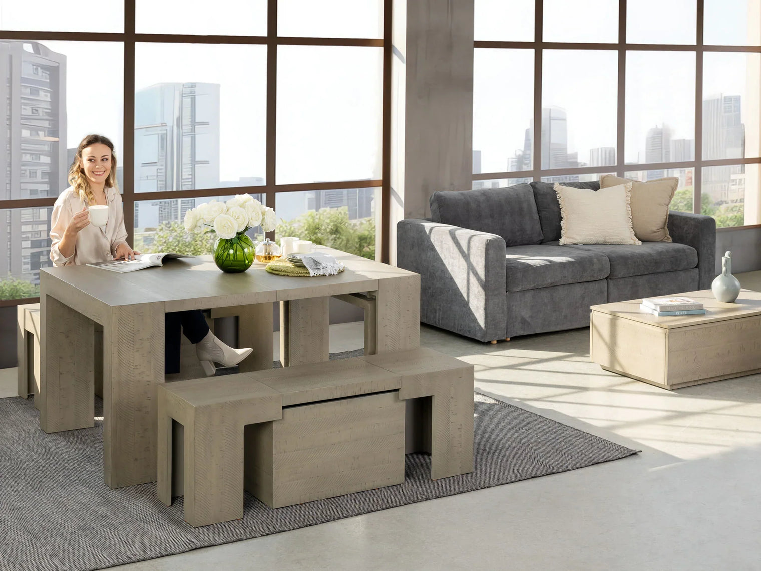 Transformer Dining Set - The Gathering | Table, 2x Bench