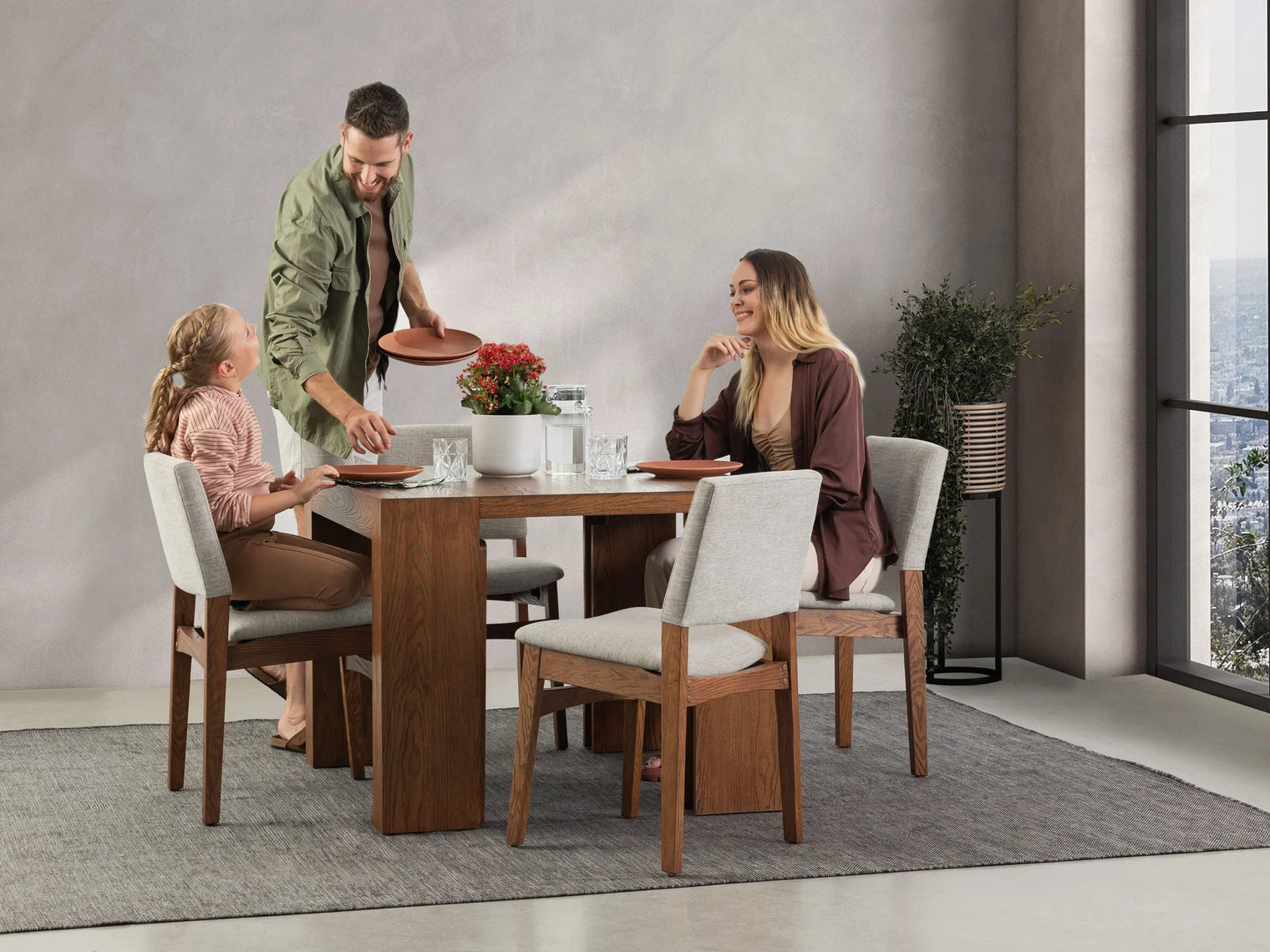 Transformer Dining Set - The Family | Table, 4x Transformer Chairs