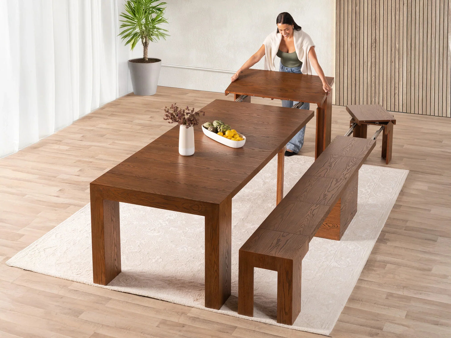 Transformer Dining Set Table and Bench - The Practical Black Friday Special