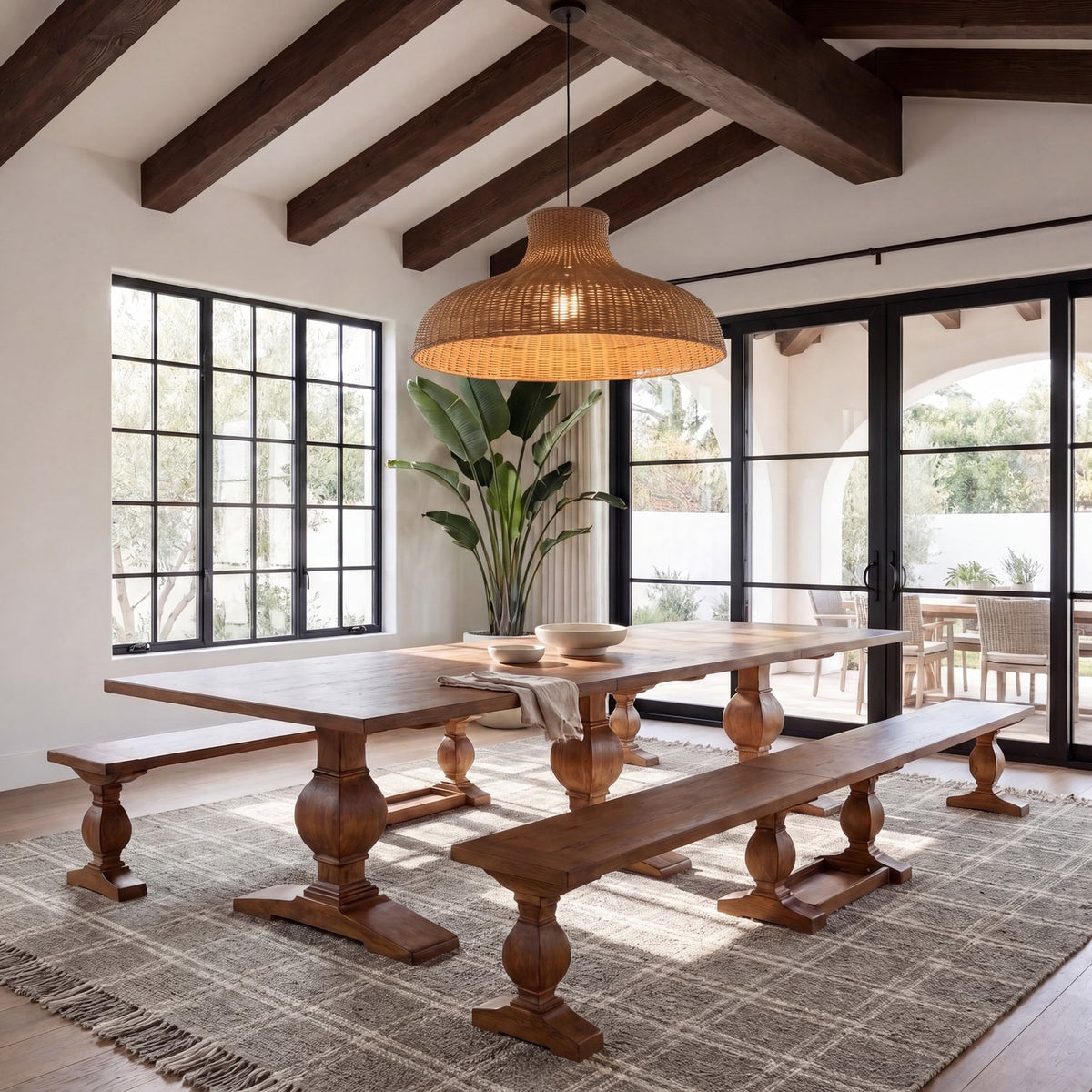Savor Dining Set: Table + 2 Benches