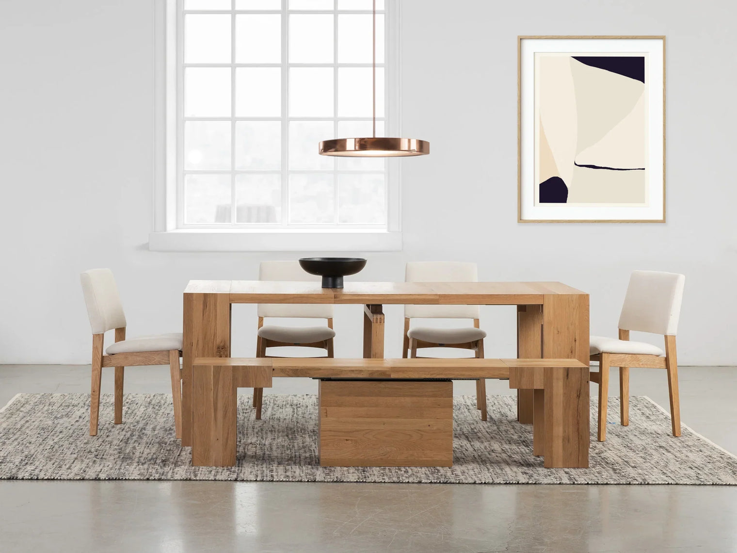 Transformer Dining Set - The Host | Table, 4x Chairs & Bench