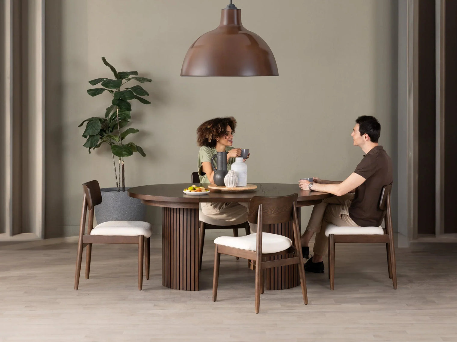 Transformer Round Dining Set - The Family | Table, 4x Transformer Round Chairs