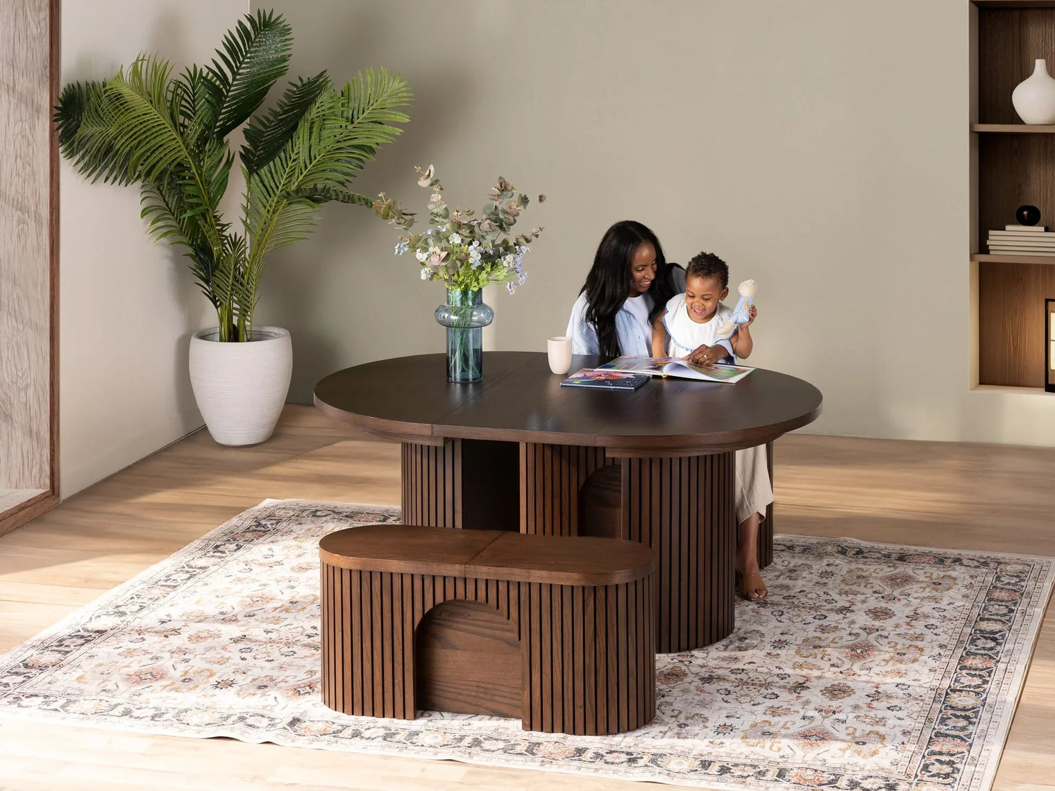 Transformer Round Dining Set - The Gathering | Table, 2x Transformer Round Bench