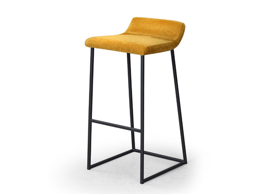 Zoey - Stationary Stool with Upholstered Seat and Backrest by Trica - Stools Canada