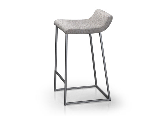 Zoey - Stationary Stool with Upholstered Seat and Backrest by Trica - Stools Canada