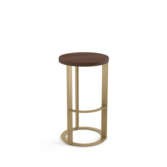 Allegro - Stationary Stool with Distressed Wood Seat by Amisco 40043 - Stools Canada