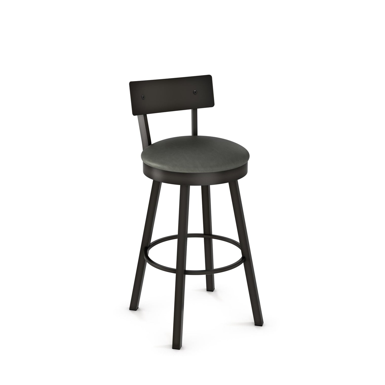 Lauren - Swivel Stool with Upholstered Seat and Metal Backrest by Amisco – 40593 - Stools Canada
