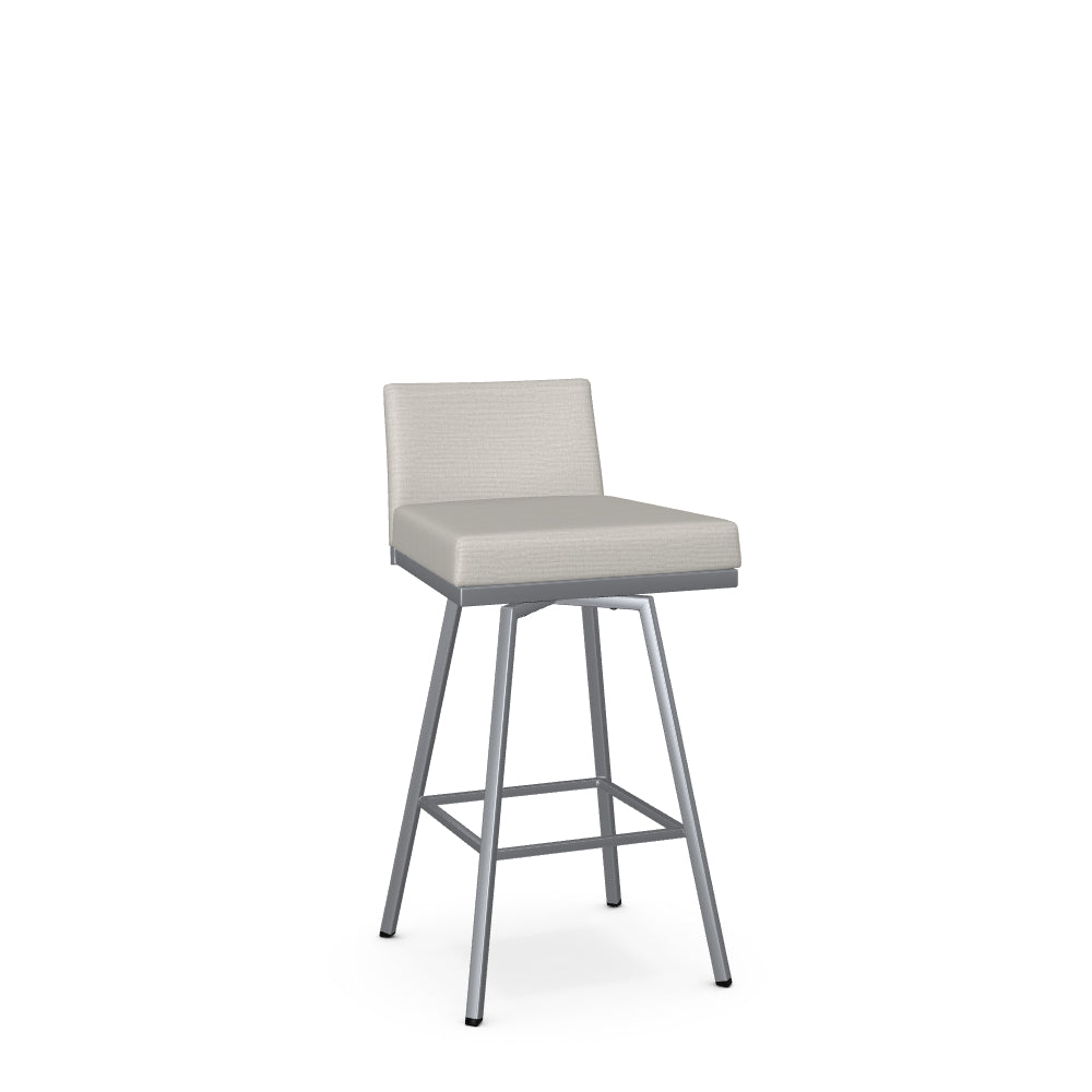 Linea Low Back - Swivel Stool with Upholstered Seat and Backrest by Amisco 41321 - Stools Canada