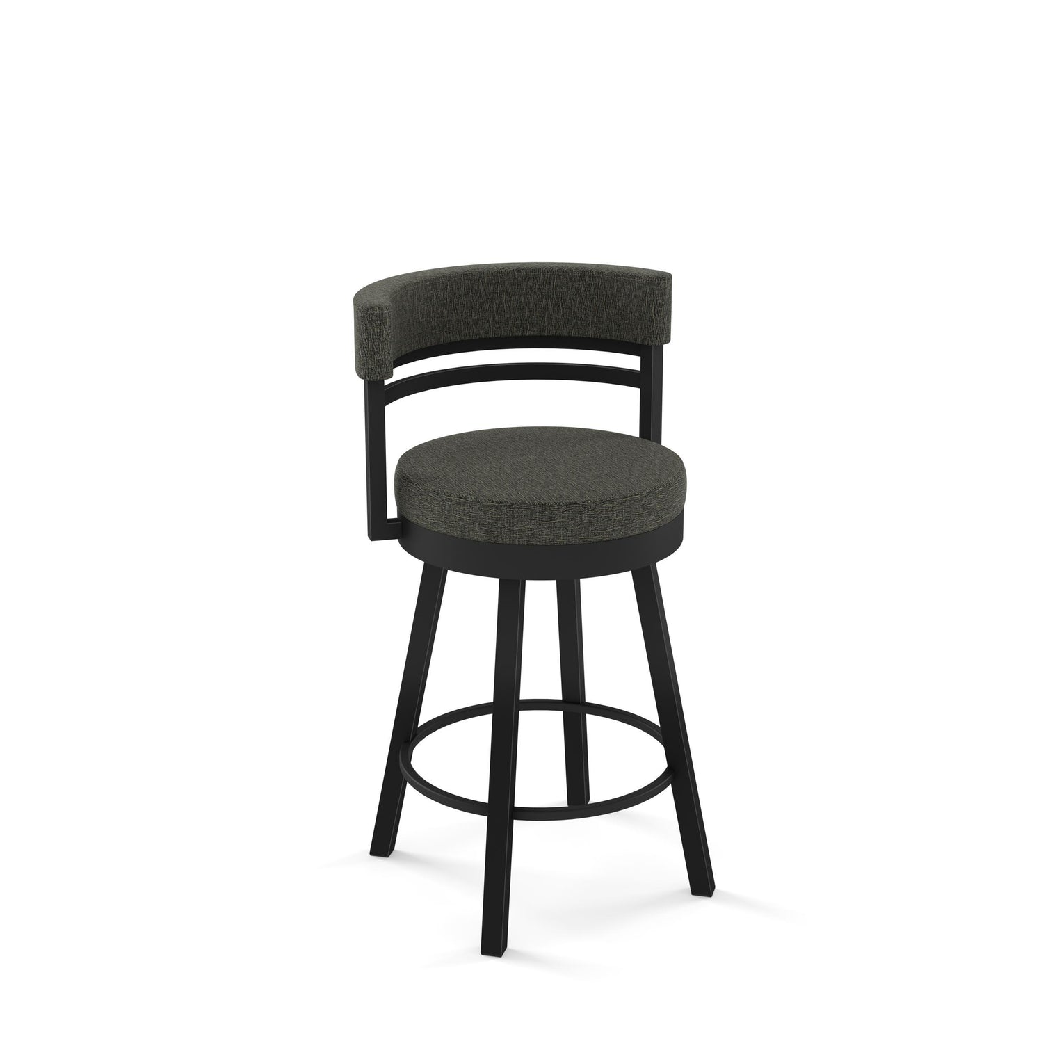 Ronny - Swivel Stool with Upholstered Seat and Backrest by Amisco - 41442 - Stools Canada