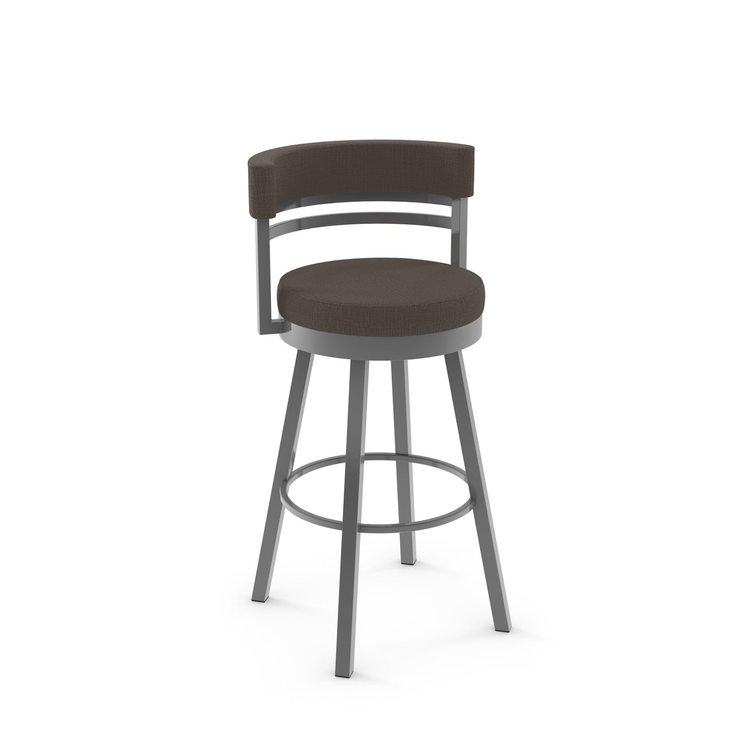 Ronny - Swivel Stool with Upholstered Seat and Backrest by Amisco - 41442 - Stools Canada