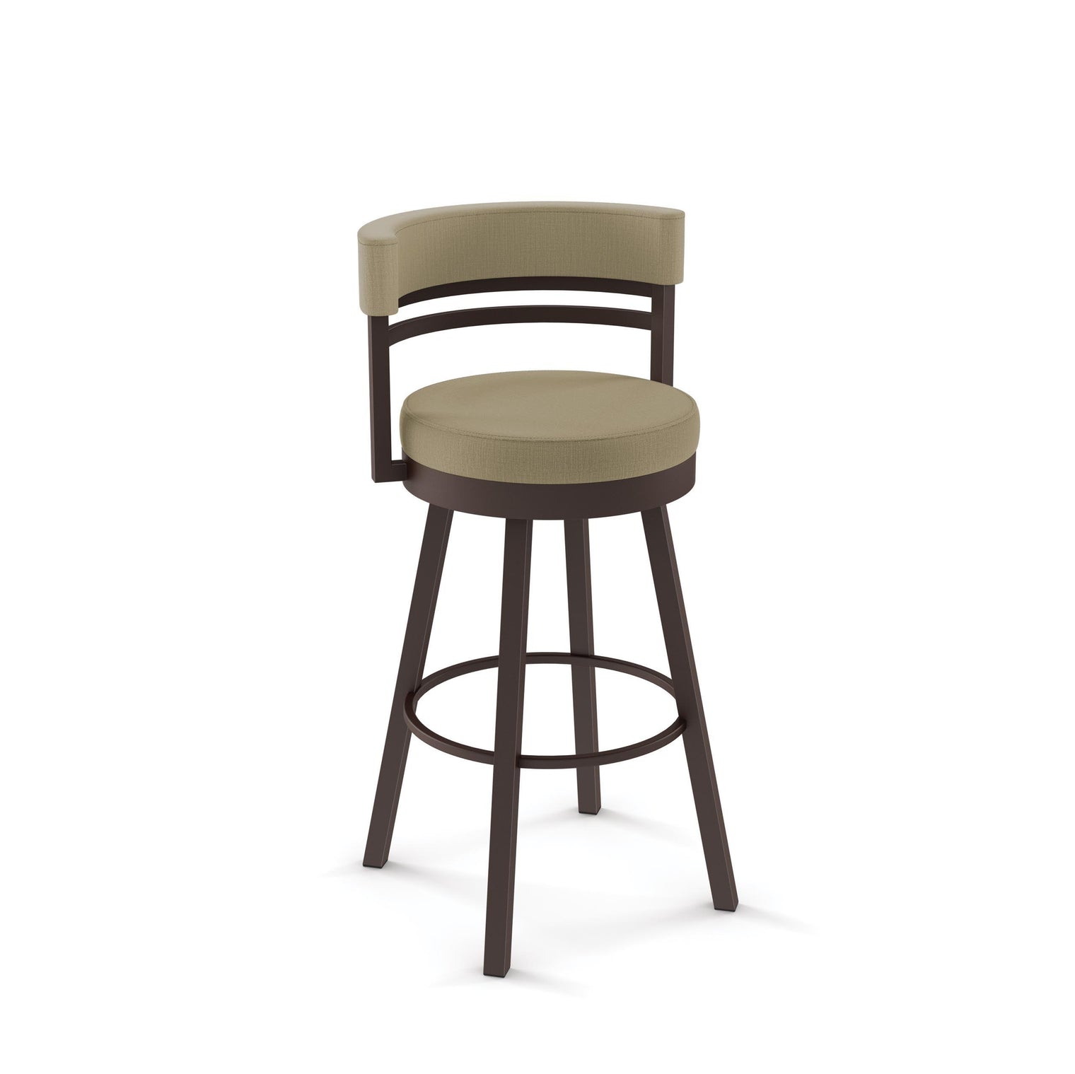Ronny - Swivel Stool with Upholstered Seat and Backrest by Amisco - 41442 - Stools Canada