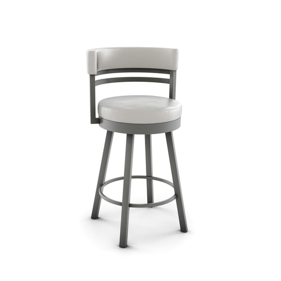 Ronny - Swivel Stool with Upholstered Seat and Backrest by Amisco - 41442 - Stools Canada