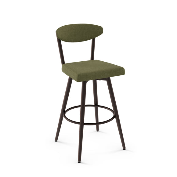 Wilbur - Swivel Stool with Upholstered Seat and Backrest by Amisco - 41570 - Stools Canada