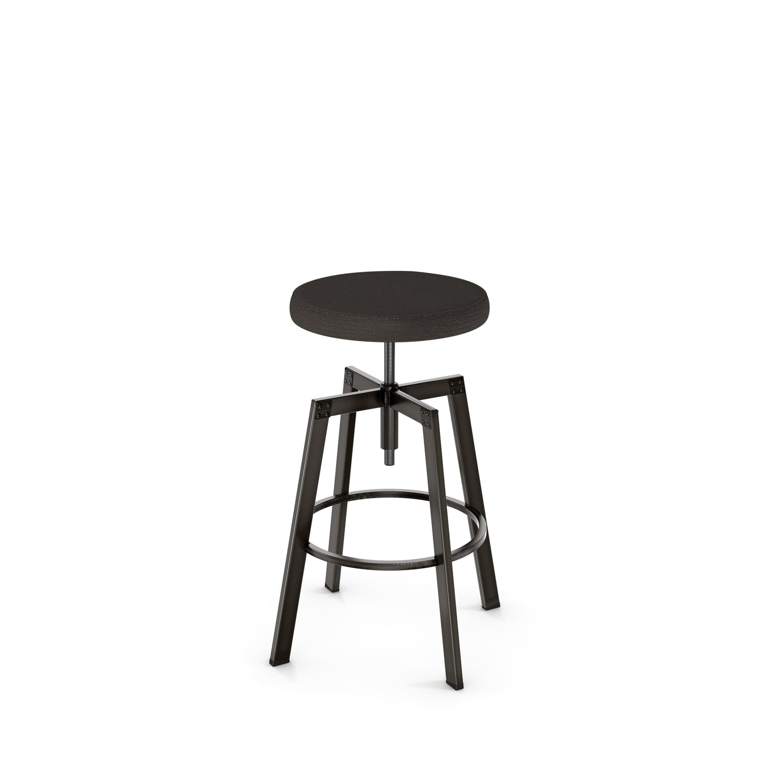 Architect - Adjustable Backless Screw Stool with Upholstered Seat by Amisco - 42563 - Stools Canada