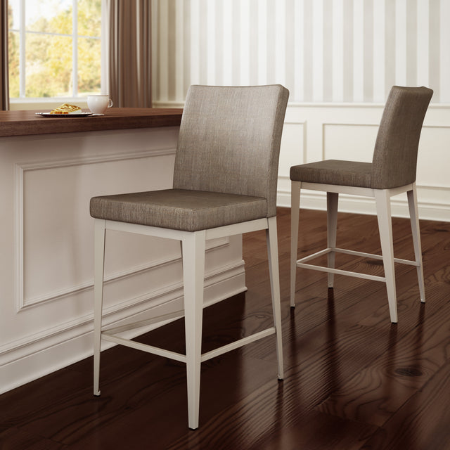 Pablo - Stationary Stool with Upholstered Seat and Backrest by Amisco - 45304 - Stools Canada