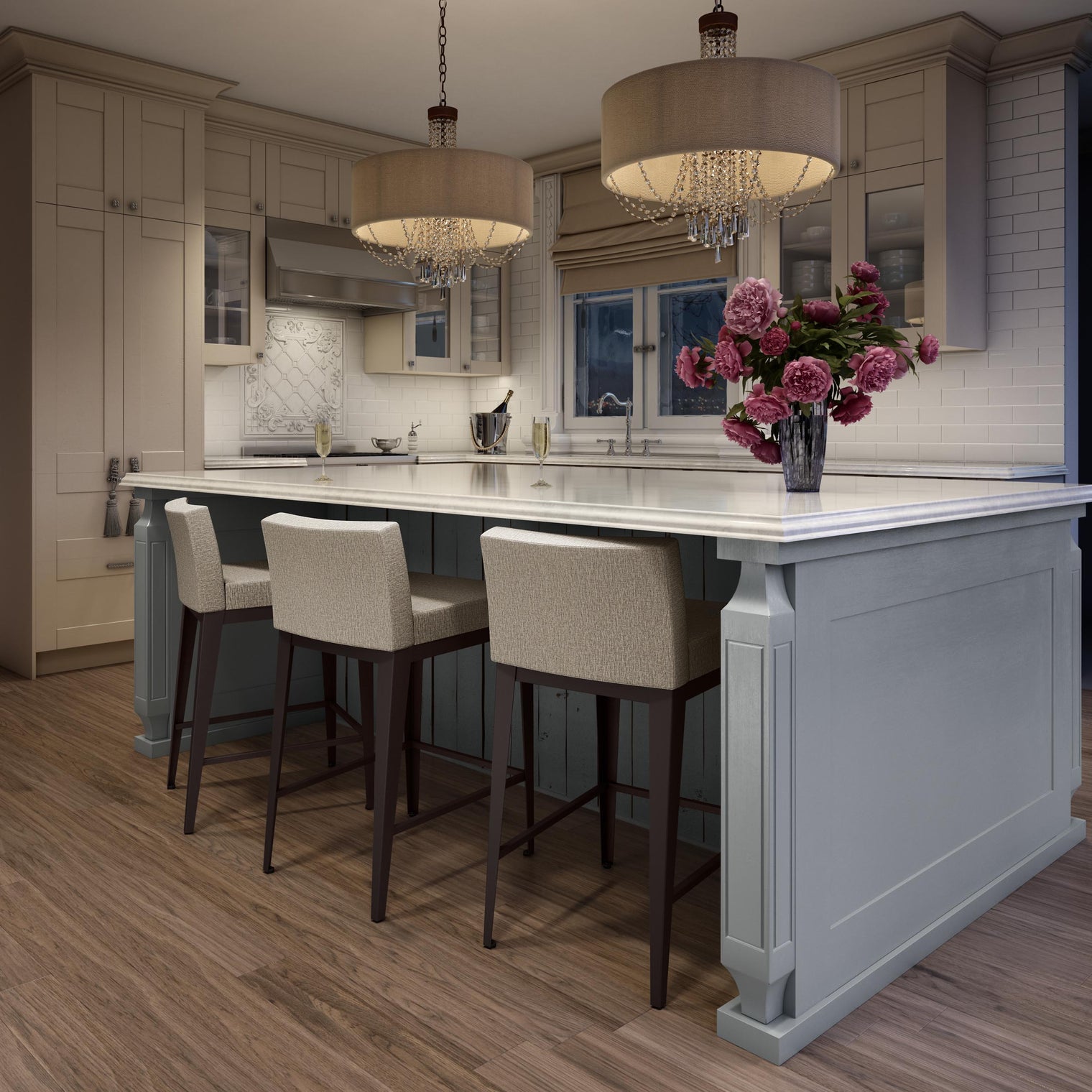 Ethan - Stationary Stool with Upholstered Seat and Backrest by Amisco - 45308 - Stools Canada