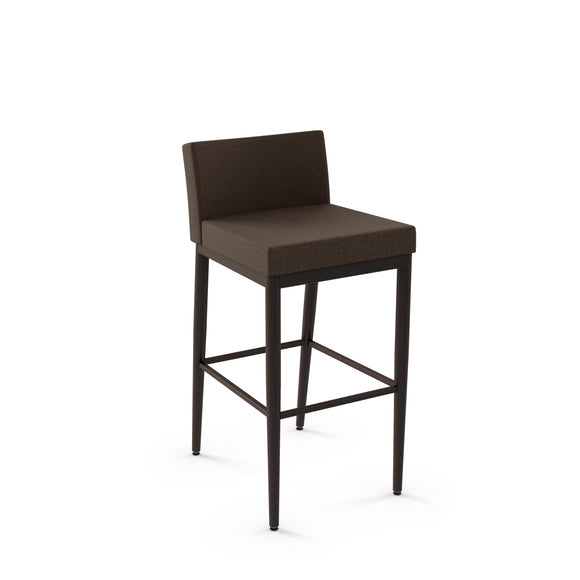 Hanson - Stationary Stool with Upholstered Seat and Backrest by Amisco - 45409 - Stools Canada