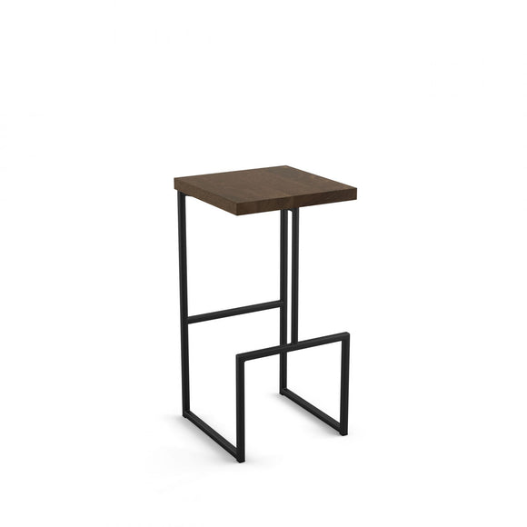 Fred - Stationary Stool Non Swivel with Wood Seat by Amisco 40044 - Stools Canada