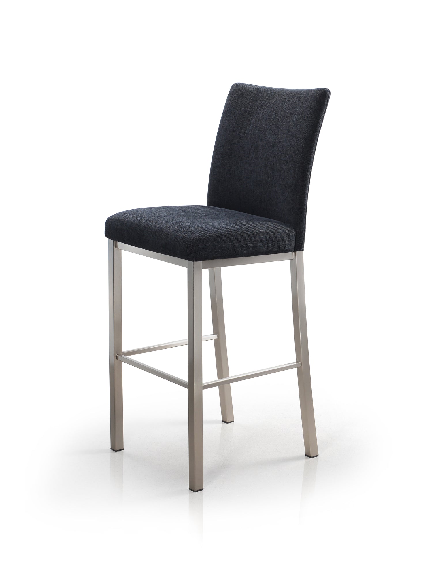 Biscaro - Stationary Stool with Upholstered Seat and Backrest by Trica - Stools Canada