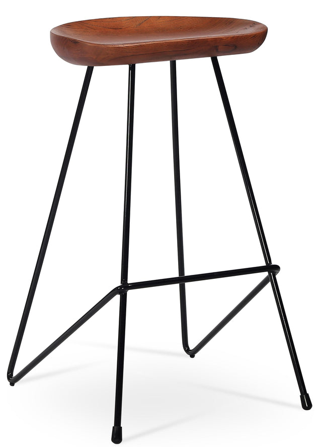 Cattelan - Solid Ash Antique Brushed Seat and Black Powdered Steel Base by BNT sohoConcept - Stools Canada