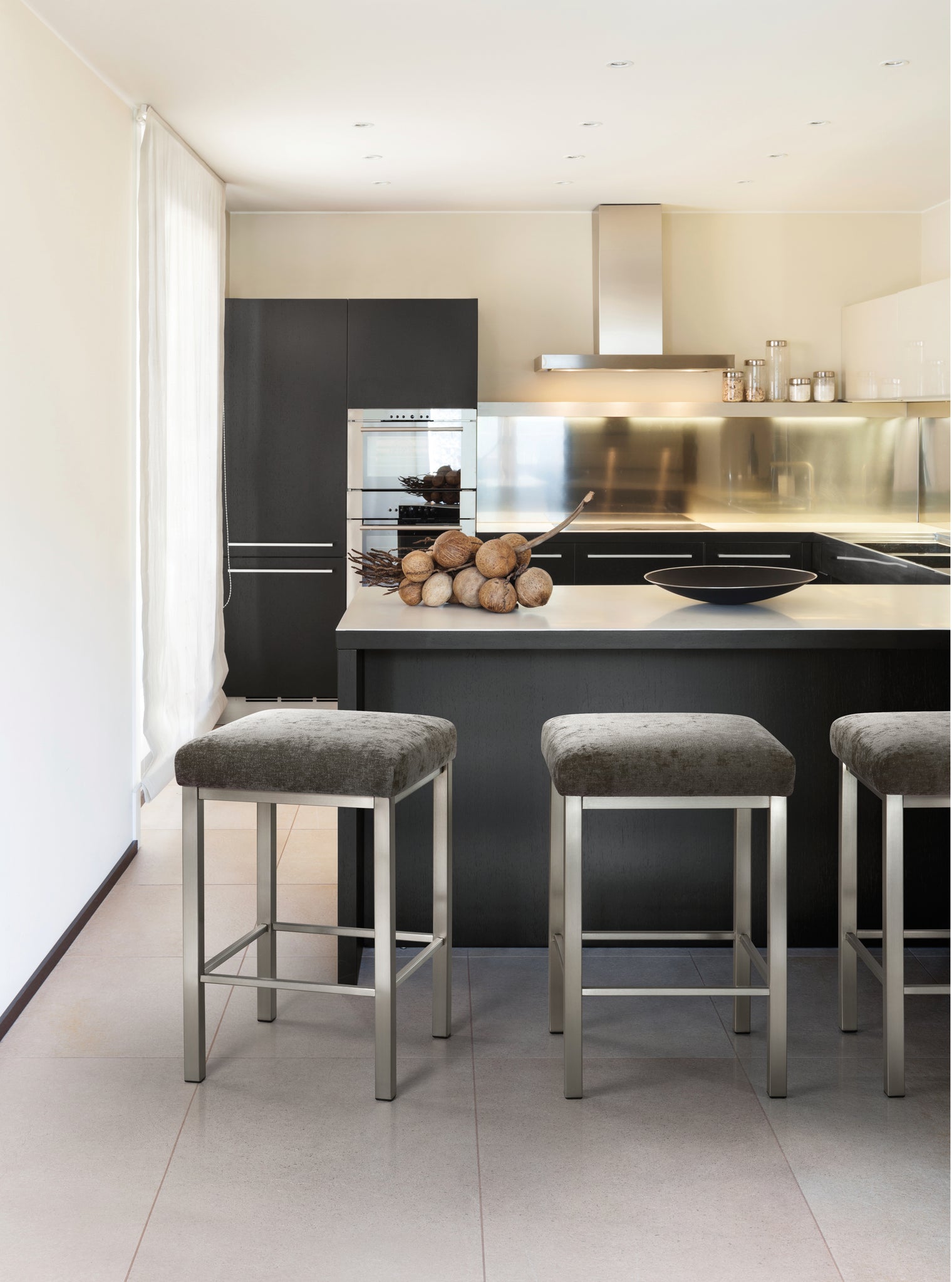 Day - Stationary Backless Stool with Upholstered Seat by Trica - Stools Canada