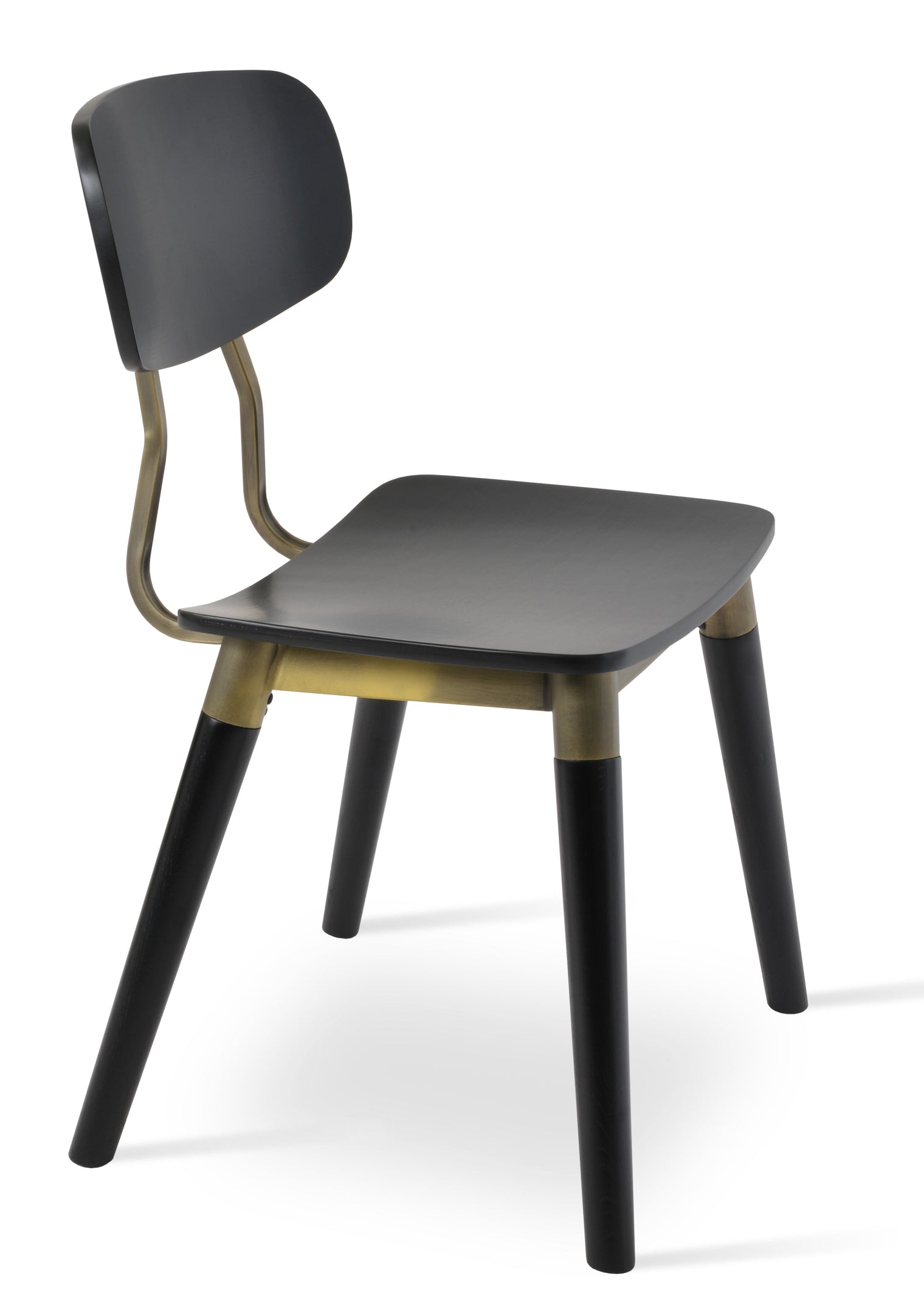 Esedra - Dining Chair with Plywood Black Veneer Seat and Black Finished Base by BNT sohoConcept - Stools Canada