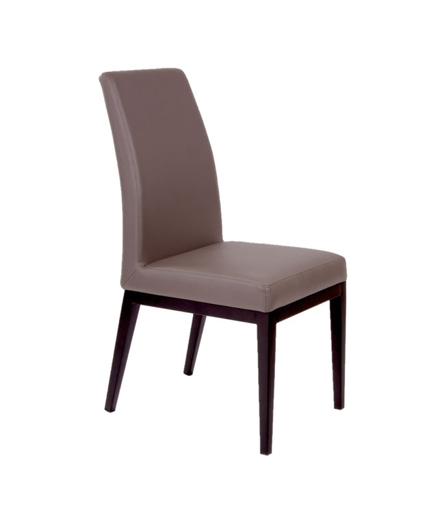 Erika – Stationary Chair with Faux Leather Grey Seat and Backrest by Furnishings Mate – Matte Black Steel Frame - Stools Canada