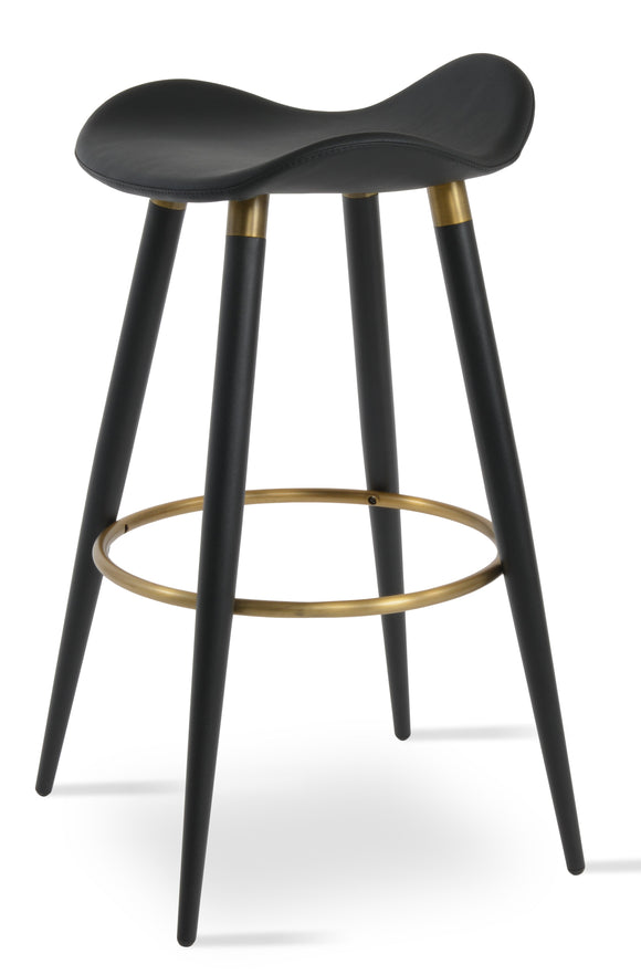 Falcon - Ana Stool with Black PPM Seat and Black Steel Base by BNT sohoConcept - Stools Canada