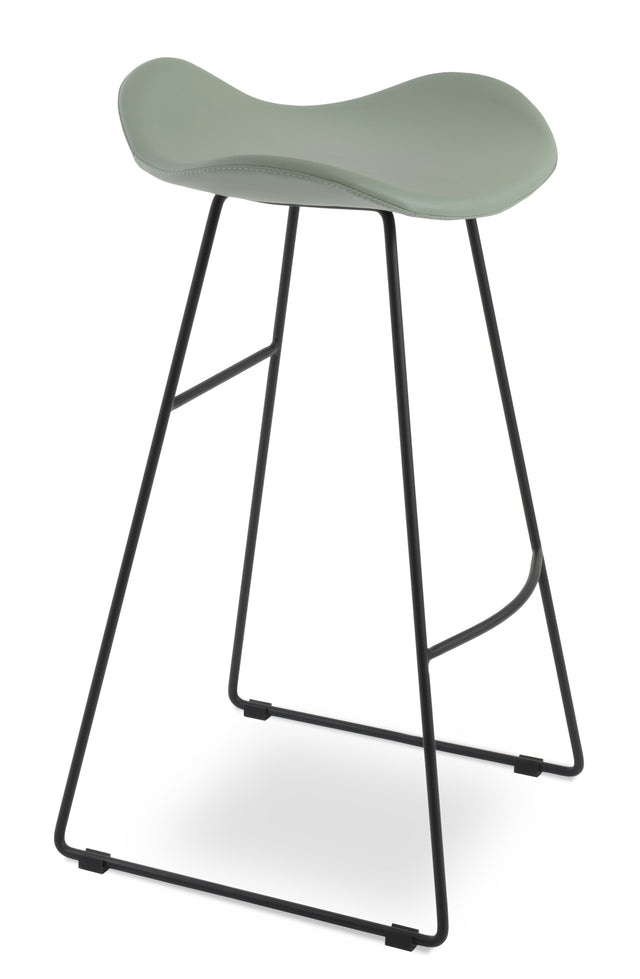 Falcon - Wire Stool with Mint PPM Seat and Black Powdered Steel Base by BNT sohoConcept - Stools Canada