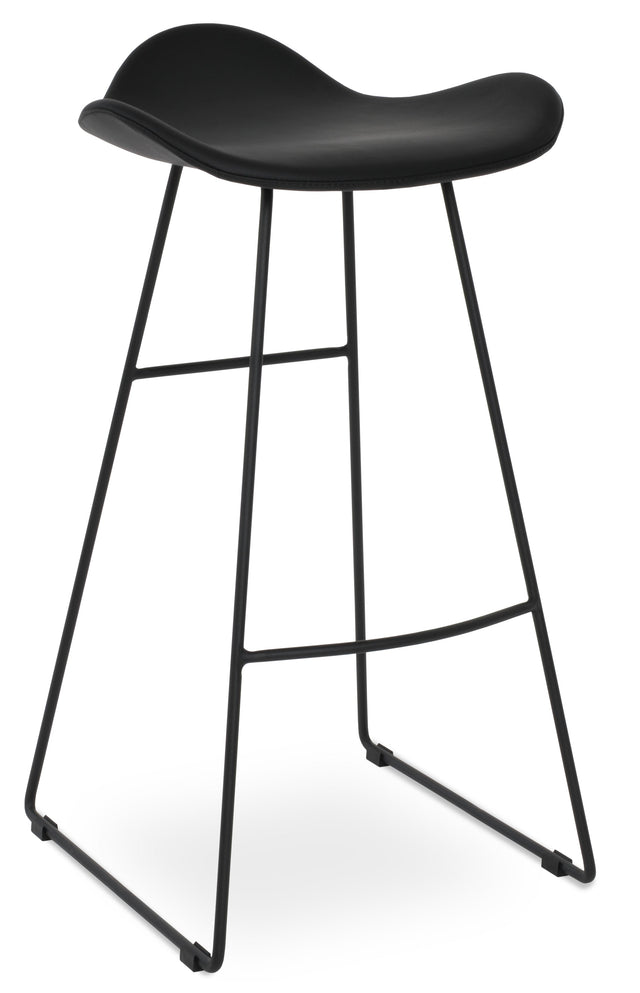Falcon - Wire Stool with Black PPM Seat and Black Powdered Steel Base by BNT sohoConcept - Stools Canada