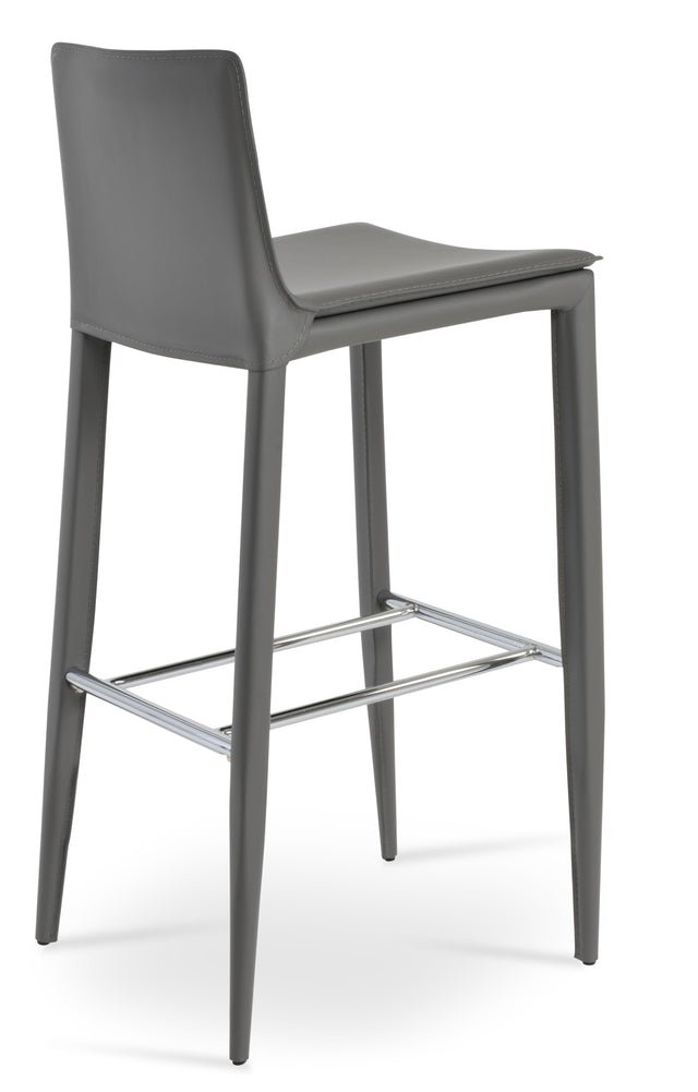 Tiffany - Grey Bonded Leather Seat and Grey Steel Tube Base by BNT sohoConcept - Stools Canada