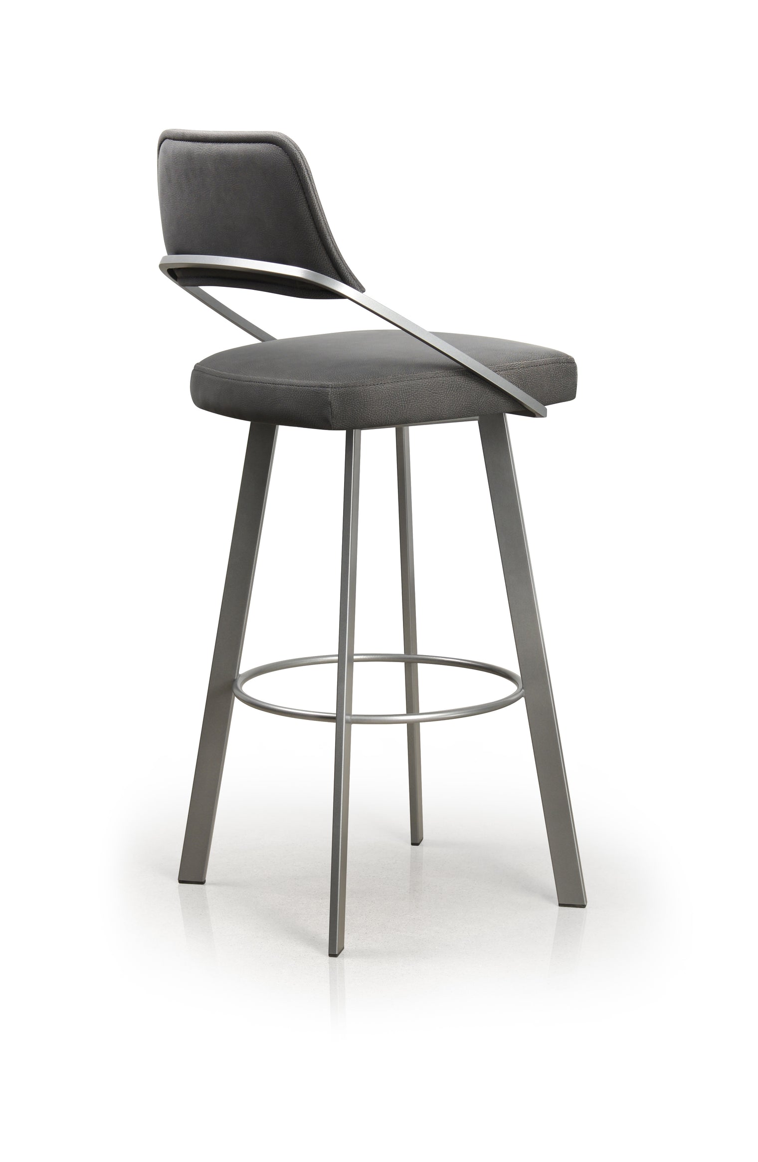Wish - Swivel Stool with Upholstered Seat and Backrest by Trica - Stools Canada