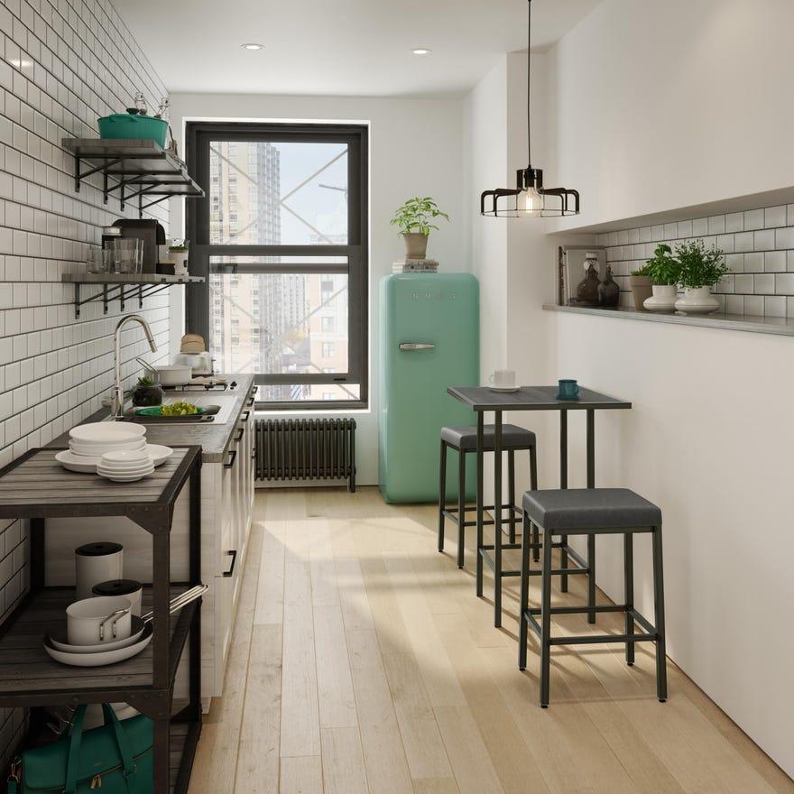 Bradley - Stationary Backless Stool with Upholstered Seat by Amisco - 40038 - Stools Canada