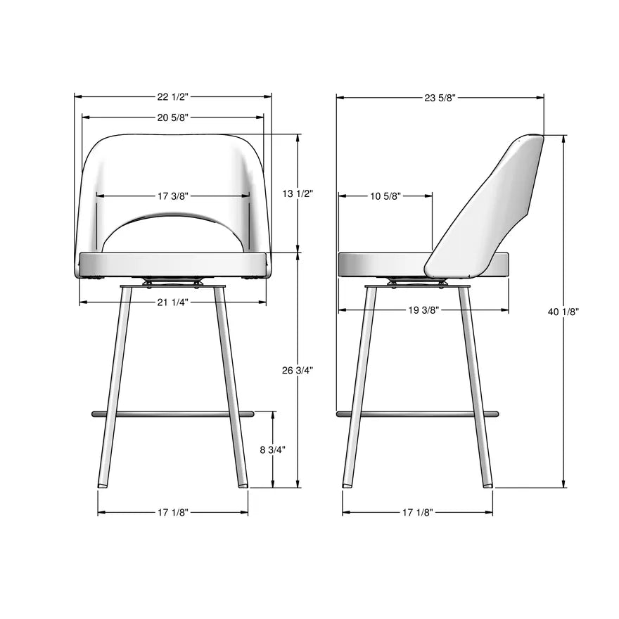 Scarlett Swivel Stool with Upholstered Seat and Back by Amisco 41344