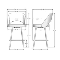 Scarlett Swivel Stool with Upholstered Seat and Back by Amisco 41344