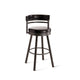 Ronny - Swivel Stool with Upholstered Seat and Backrest by Amisco - 41442 - Stools Canada