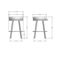 Bryce - Backless Swivel Stool with Upholstered Seat by Amisco - 41444