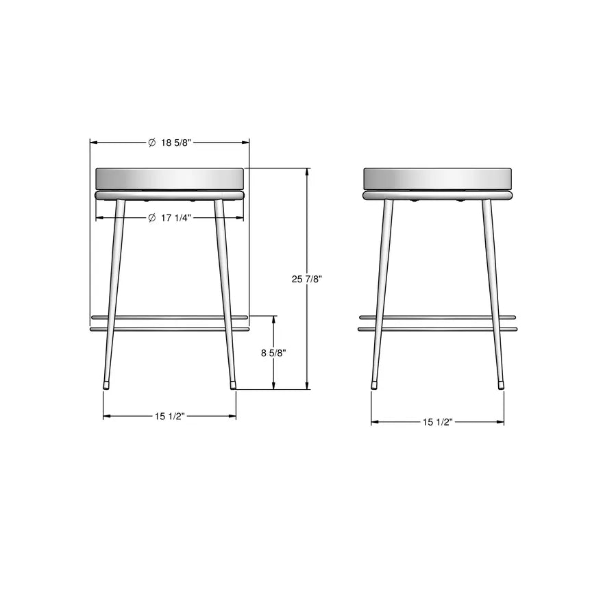 Glenn Backless Swivel Stool with Upholstered Seat by Amisco 42597
