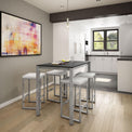 Aaron Stationary Backless Stool with Upholstered Seat by Amisco - 40039 - Stools Canada