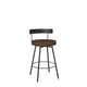 Costa - Swivel Stool with Upholstered Seat and Metal Backrest by Amisco - 41563 - Stools Canada