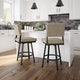 Mathilde - Swivel Stool with Upholstered Seat and Backrest by Amisco - 41340 - Stools Canada