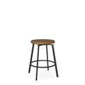 Skyla - Swivel Stool with Wood Seat by Amisco - 42344B - Stools Canada