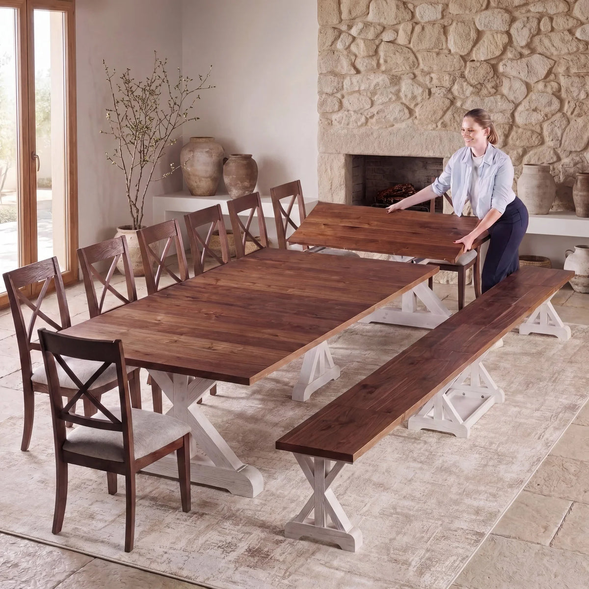 Gather Dining Set: Table + 1 Bench