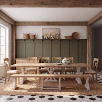 Gather Dining Set: Table + 1 Bench + 6 Chairs
