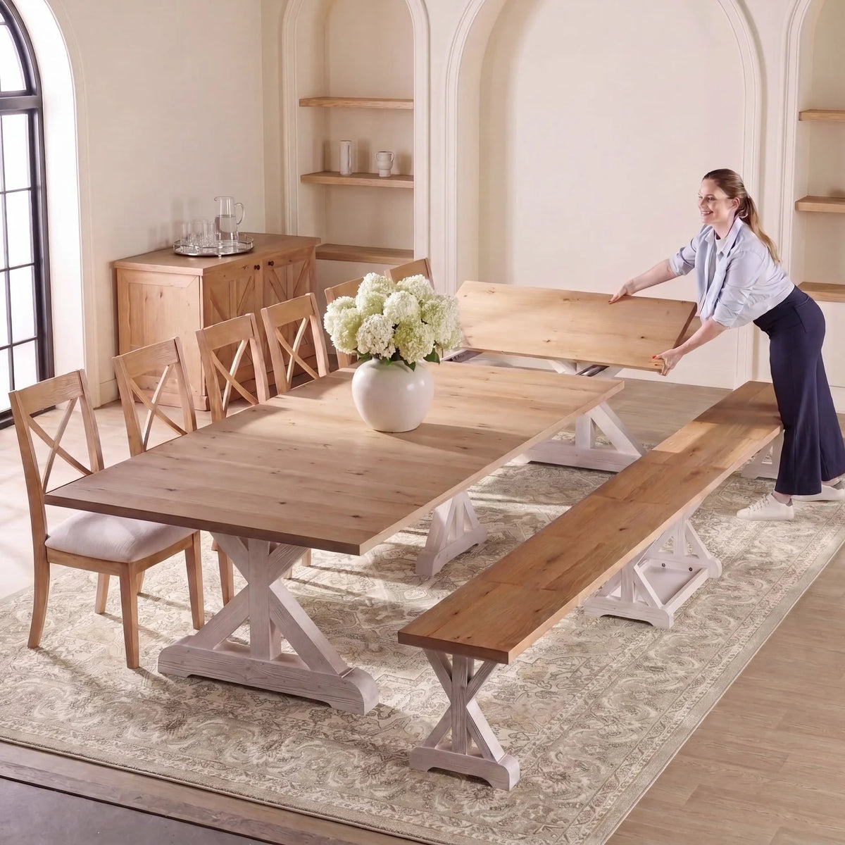 Gather Dining Set: Table + 1 Bench